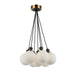 Artcraft Canada - Seven Light Pendant - Gem - Black and Brushed Brass- Union Lighting Luminaires Decor