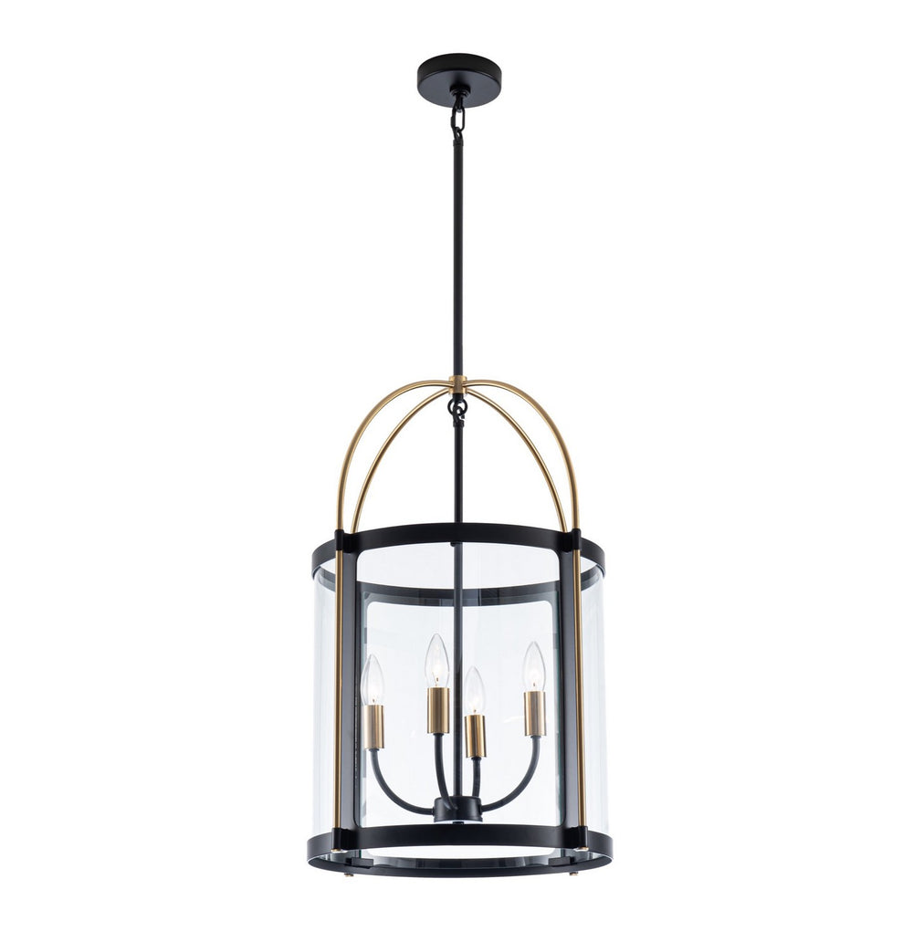 Artcraft Canada - Four Light Pendant - Bonita - Black and Brushed Brass- Union Lighting Luminaires Decor