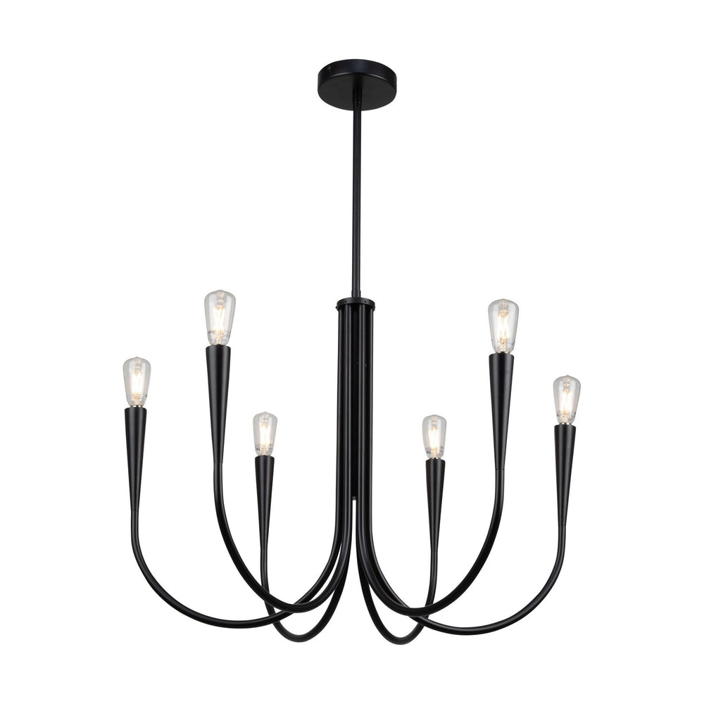 Artcraft Canada - Six Light Chandelier - Bronte - Black- Union Lighting Luminaires Decor