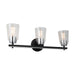 Artcraft Canada - Three Light Bathroom Vanity - Essex - Black and Chrome- Union Lighting Luminaires Decor