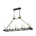 Artcraft Canada - Ten Light Island/Pool Table - Notting Hill - Black and Brushed Brass- Union Lighting Luminaires Decor