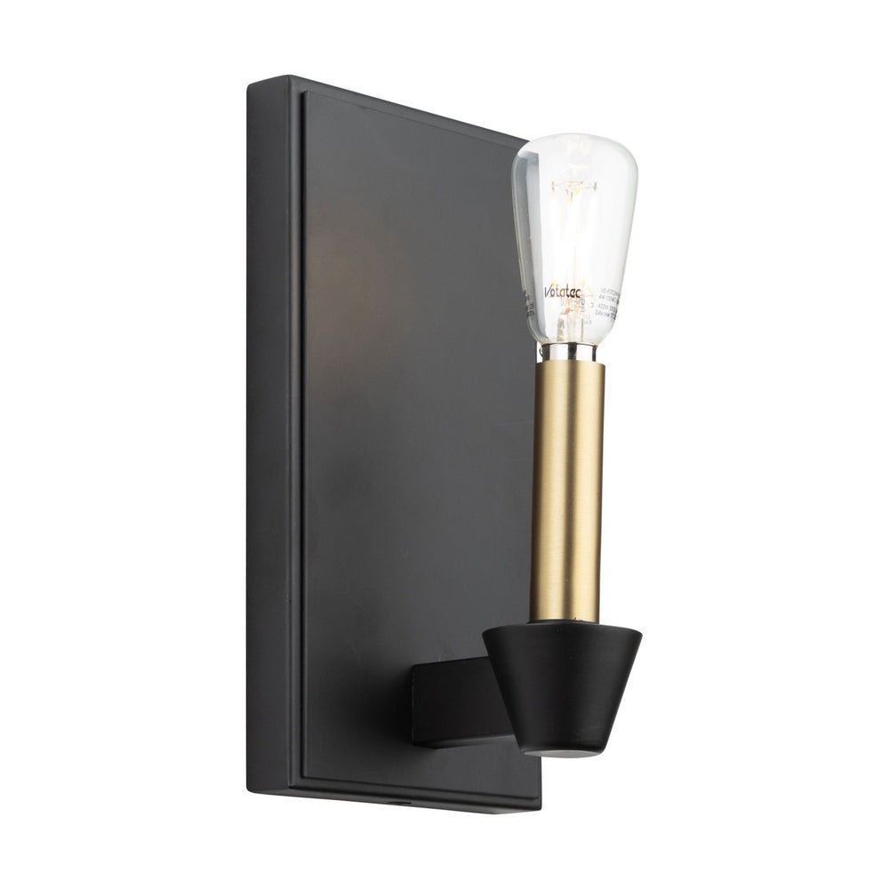 Artcraft Canada - One Light Wall Sconce - Notting Hill - Black and Brushed Brass- Union Lighting Luminaires Decor