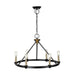 Artcraft Canada - Six Light Chandelier - Notting Hill - Black and Brushed Brass- Union Lighting Luminaires Decor