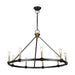 Artcraft Canada - Nine Light Chandelier - Notting Hill - Black and Brushed Brass- Union Lighting Luminaires Decor