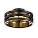Artcraft Canada - LED Semi-Flush Mount - Toledo - Black and Brushed Brass- Union Lighting Luminaires Decor