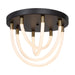 Artcraft Canada - LED Flush Mount - Cascata - Black and Brushed Brass- Union Lighting Luminaires Decor