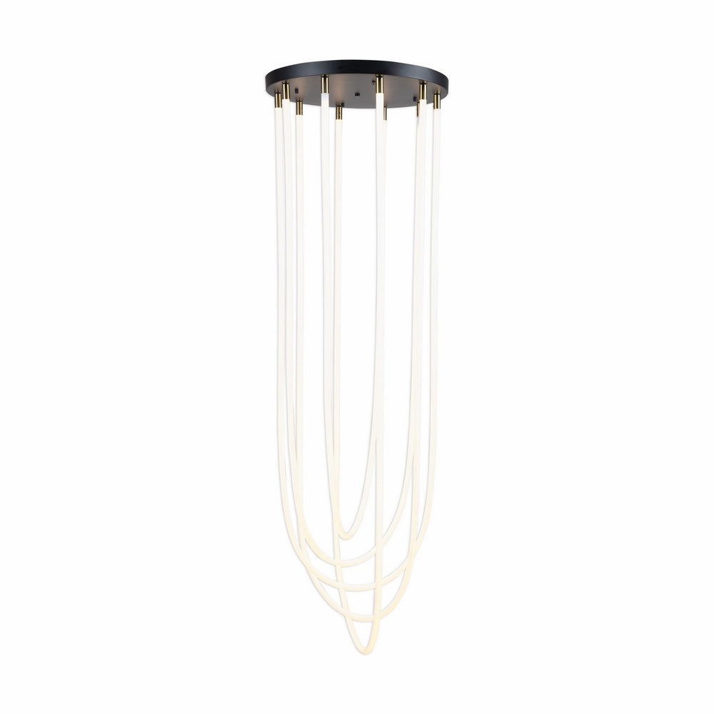 Artcraft Canada - LED Chandelier - Cascata - Black and Brushed Brass- Union Lighting Luminaires Decor