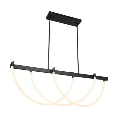 Artcraft Canada - LED Island Pendant - Cascata - Black and Brushed Brass- Union Lighting Luminaires Decor