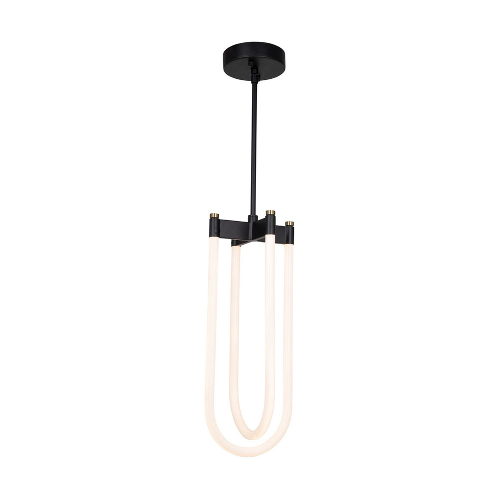 Artcraft Canada - LED Pendant - Cascata - Black and Brushed Brass- Union Lighting Luminaires Decor
