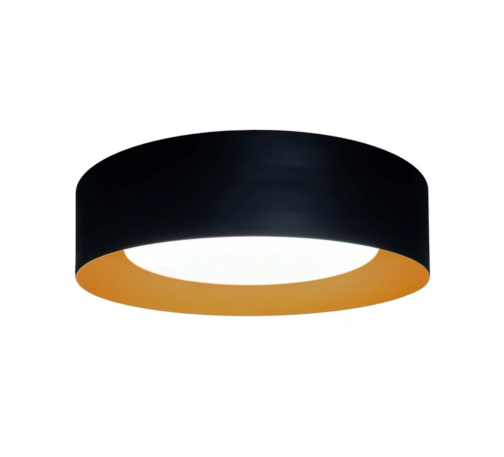 Artcraft Canada - LED Flush Mount - Orsa - Black and Brushed Brass- Union Lighting Luminaires Decor