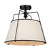 Artcraft Canada - Three Light Semi-Flush Mount - Pullman - Black- Union Lighting Luminaires Decor
