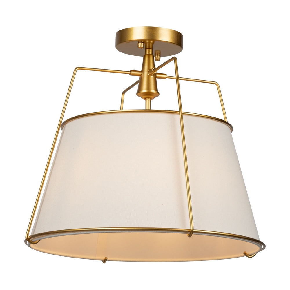 Artcraft Canada - Three Light Semi-Flush Mount - Pullman - Brass- Union Lighting Luminaires Decor