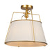 Artcraft Canada - Three Light Semi-Flush Mount - Pullman - Brass- Union Lighting Luminaires Decor