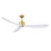 Kendal Canada - 60"Ceiling Fan - Taros - White & Brass- Union Lighting Luminaires Decor
