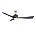 Kendal Canada - 62"Ceiling Fan - Ariya - Black & Brass- Union Lighting Luminaires Decor