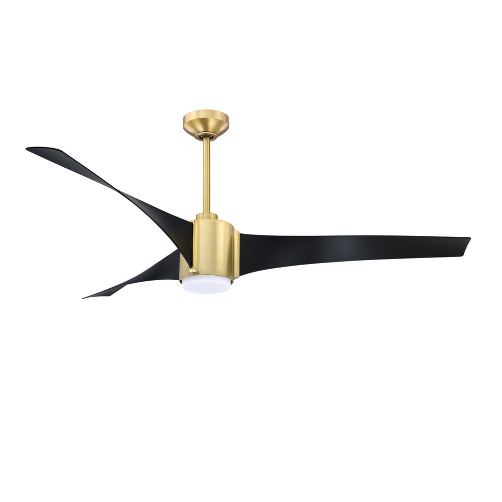 "Kendal Canada - 60"Ceiling Fan - Cimion - Black & Brass- Union Lighting Luminaires Decor"