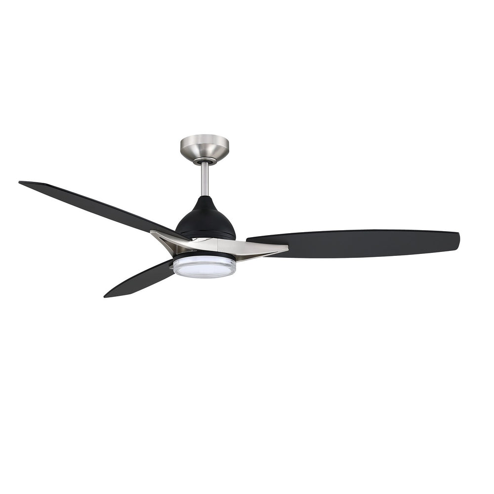 Kendal Canada - 56"Ceiling Fan - Novum - Black & Satin Nickel- Union Lighting Luminaires Decor