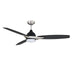 Kendal Canada - 56"Ceiling Fan - Novum - Black & Satin Nickel- Union Lighting Luminaires Decor