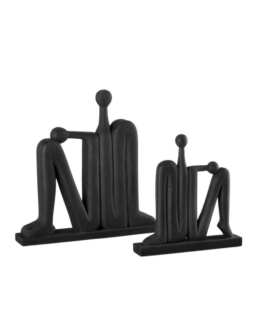 Currey and Company - Figure Set of 2 - Abstract Figure Set of 2 - Black- Union Lighting Luminaires Decor