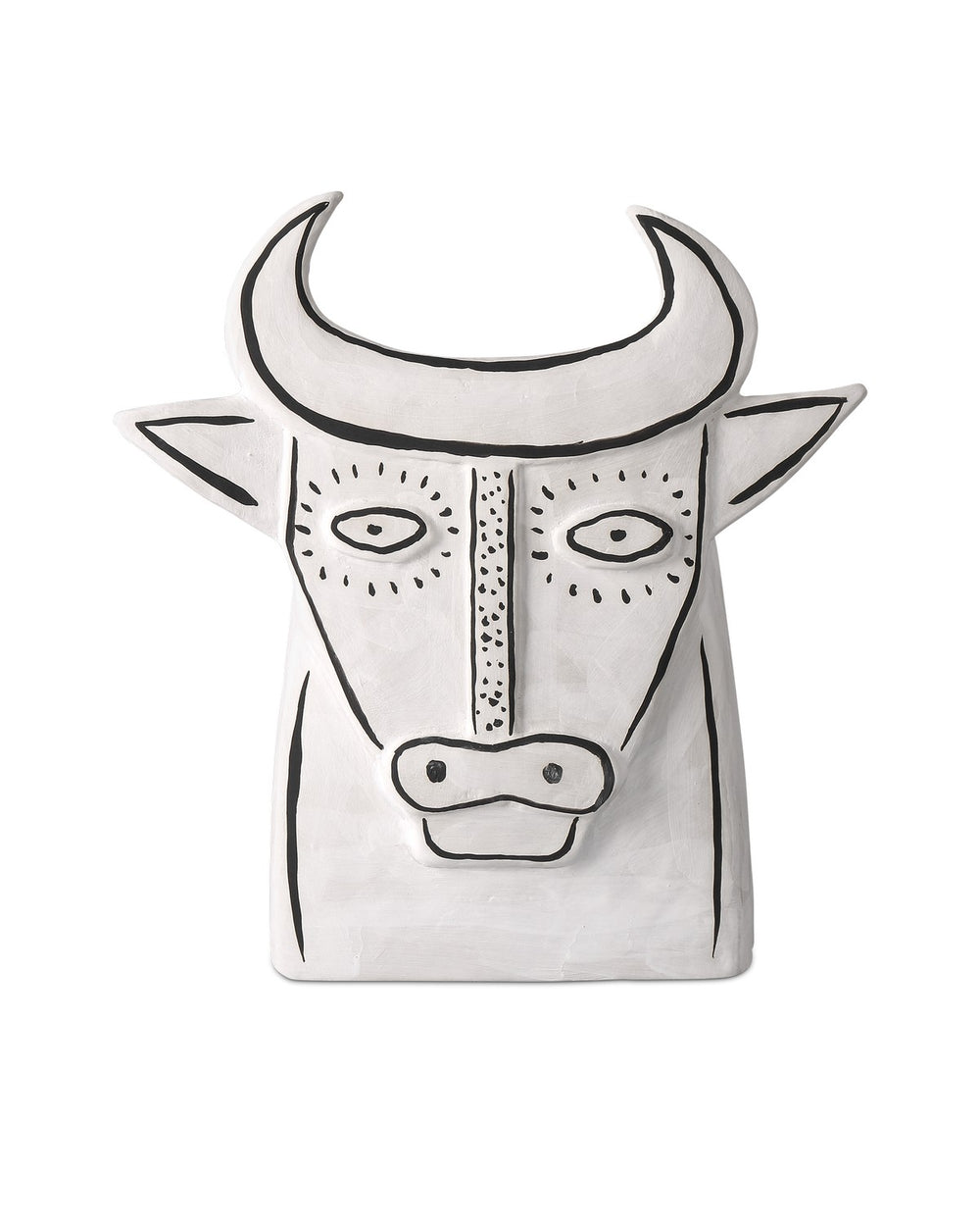 Currey and Company - Thomas the Bull - Washed White/Black- Union Lighting Luminaires Decor