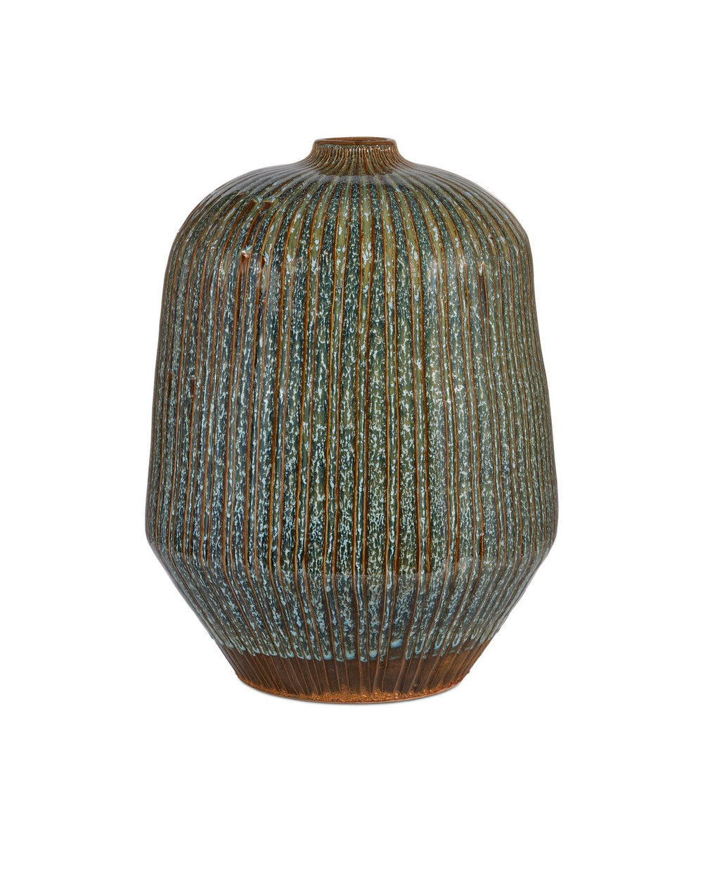 Currey and Company - Vase - Shoulder - Reactive Blue/Brown- Union Lighting Luminaires Decor