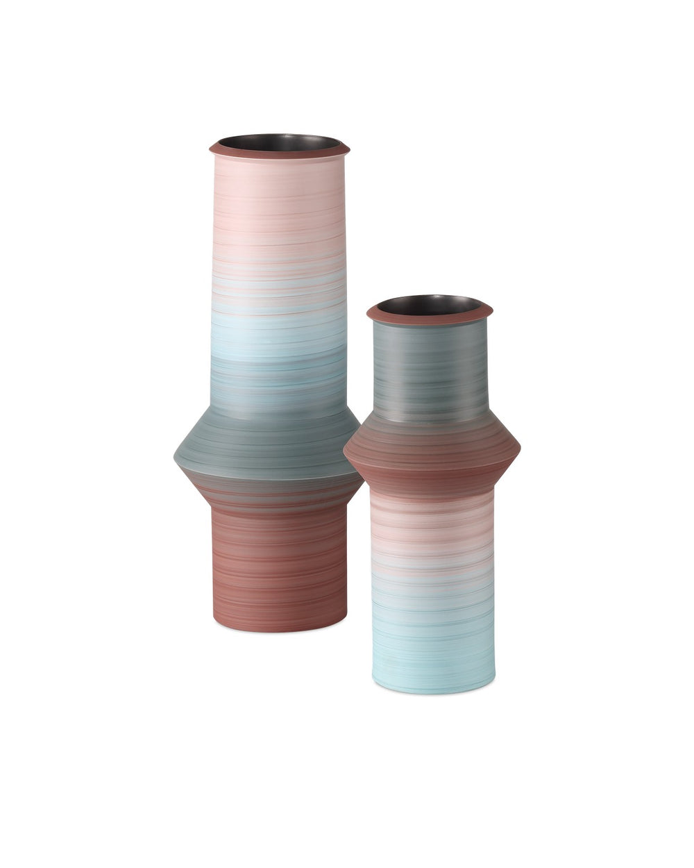 Currey and Company - Vase Set of 2 - Happy 80's - Blue/Dark Red- Union Lighting Luminaires Decor