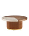 Currey and Company - Cocktail Table - Dakota - Morel Brown/Natural/Polished Brass- Union Lighting Luminaires Decor