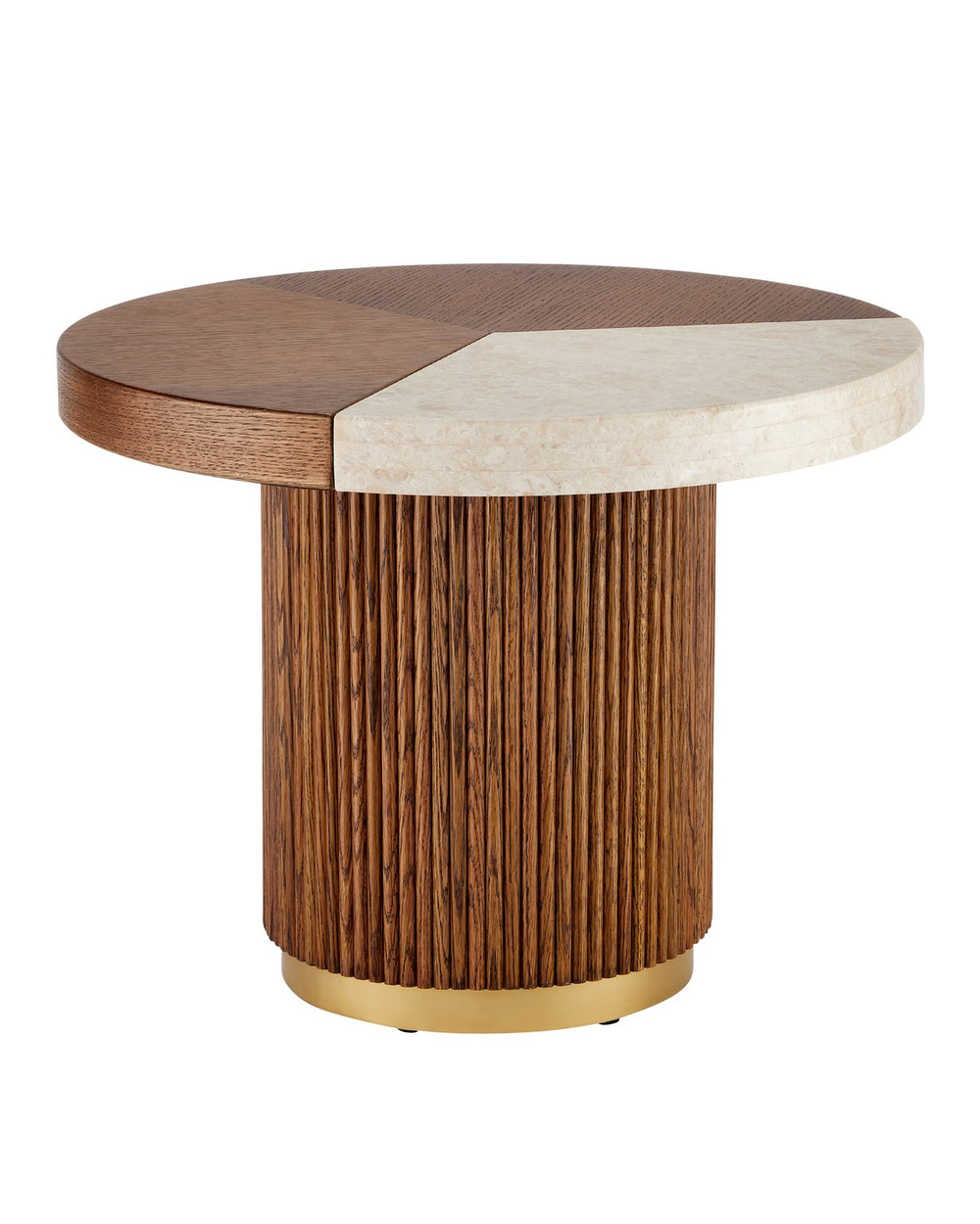Currey and Company - Cocktail Table - Dakota - Morel Brown/Natural/Polished Brass- Union Lighting Luminaires Decor