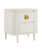 Currey and Company - Nightstand - Briallen Collection - Cerused White/Brass- Union Lighting Luminaires Decor