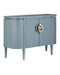 Currey and Company - Cabinet - Briallen - Lacquered Blue Linen/Natural Oak/Polished Nickel- Union Lighting Luminaires Decor