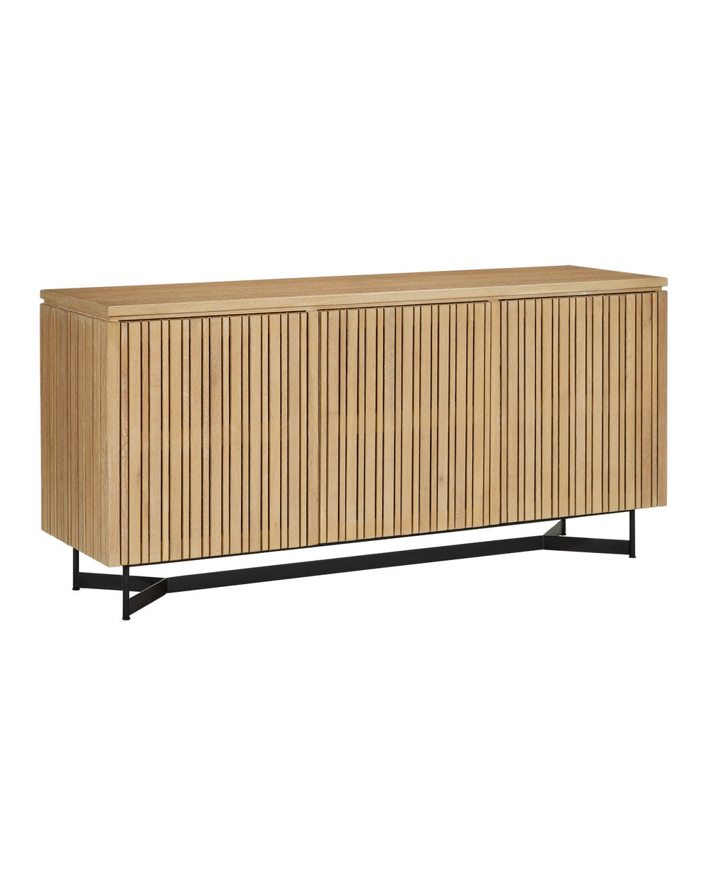 Currey and Company - Credenza - Washed Oak/Black- Union Lighting Luminaires Decor