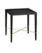 Currey and Company - End Table - Verona - Black Lacquered Linen/Champagne- Union Lighting Luminaires Decor