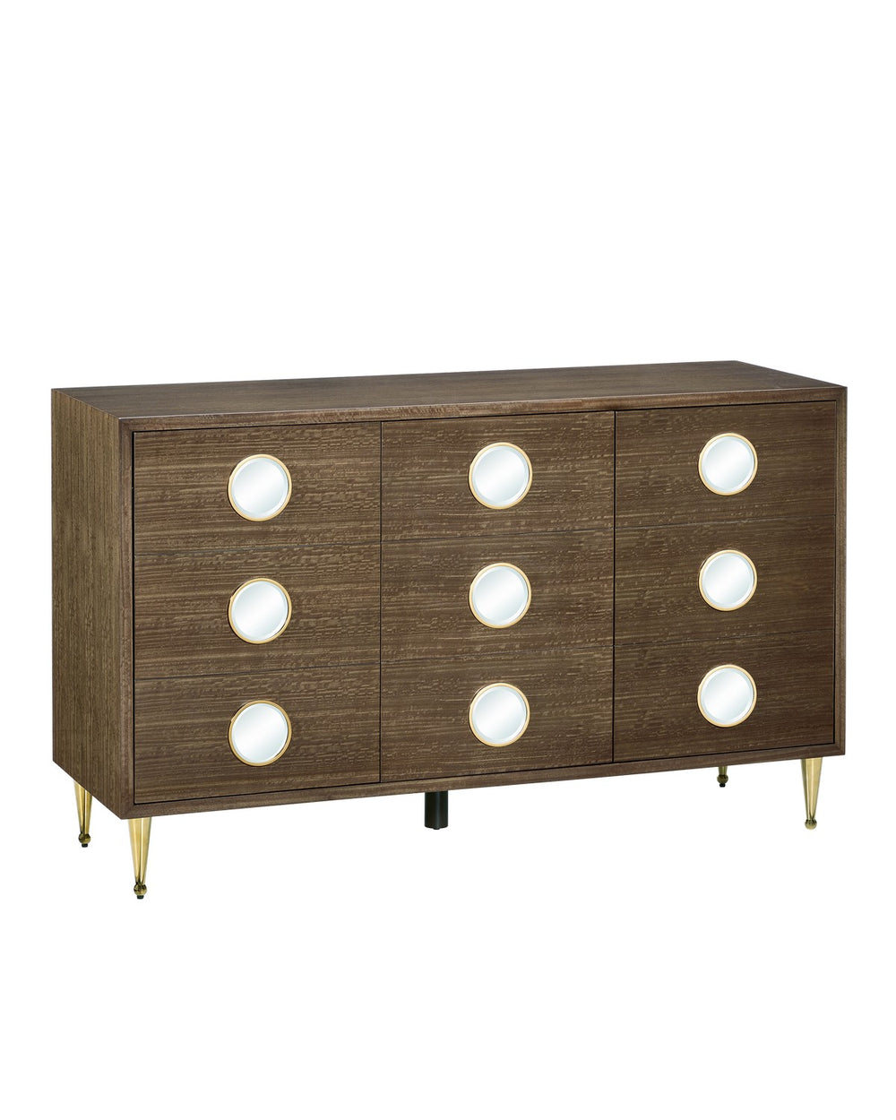Currey and Company - Cabinet - Colette Collection - Tawny Brown/Polished Brass/Mirror- Union Lighting Luminaires Decor