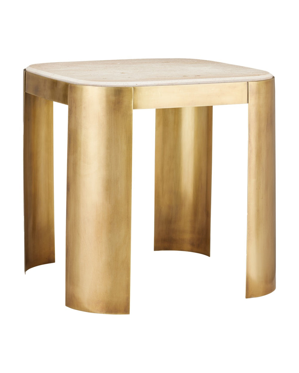 Currey and Company - Accent Table - Sev Collection - Natural/Gold- Union Lighting Luminaires Decor