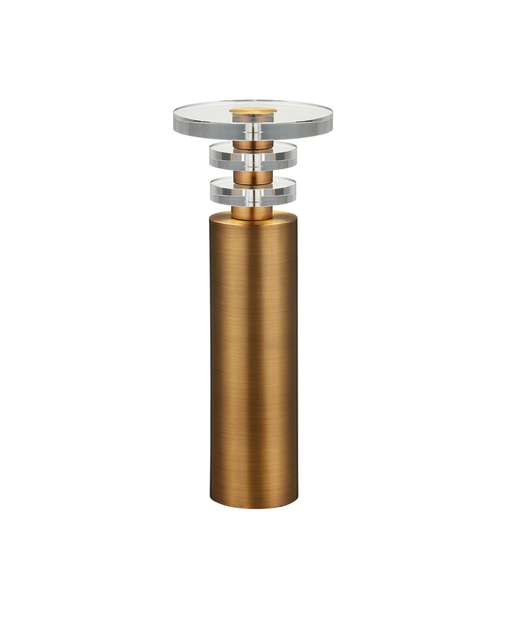 Currey and Company - Drinks Table - Shani Collection - Antique Brass/Clear- Union Lighting Luminaires Decor