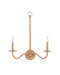 Currey and Company - Two Light Wall Sconce - Saxon Collection - Saddle Tan/Natural- Union Lighting Luminaires Decor