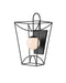 Currey and Company - One Light Wall Sconce - Rochefort - Black/White- Union Lighting Luminaires Decor