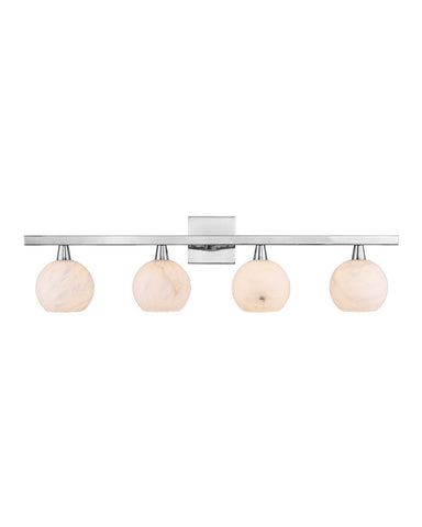 Currey and Company - Four Light Bath Bar - Polished Nickel/Natural- Union Lighting Luminaires Decor