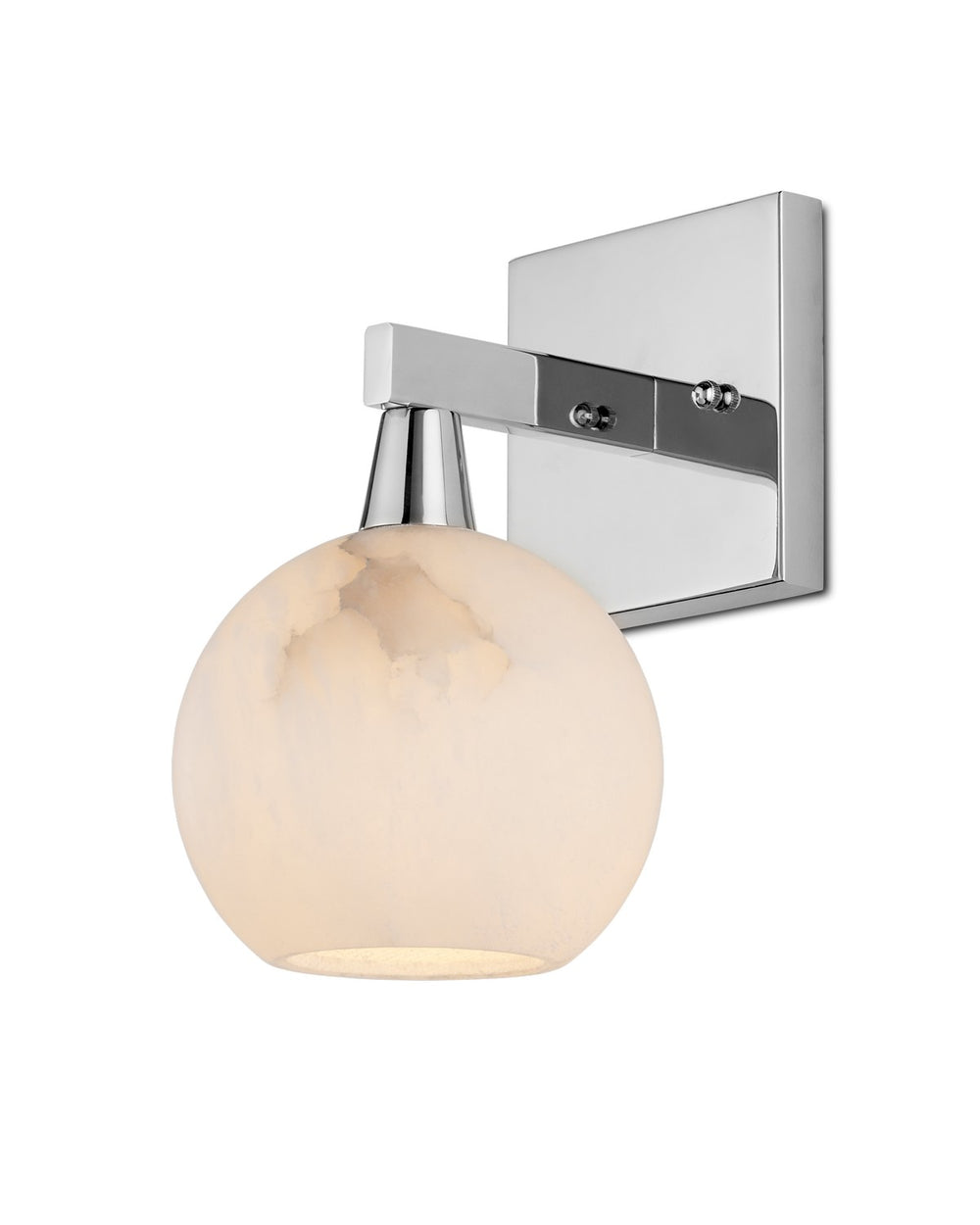 Currey and Company - One Light Wall Sconce - Bombelles - Polished Nickel/Natural- Union Lighting Luminaires Decor