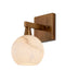 Currey and Company - One Light Wall Sconce - Bombelles - Antique Brass/Natural- Union Lighting Luminaires Decor