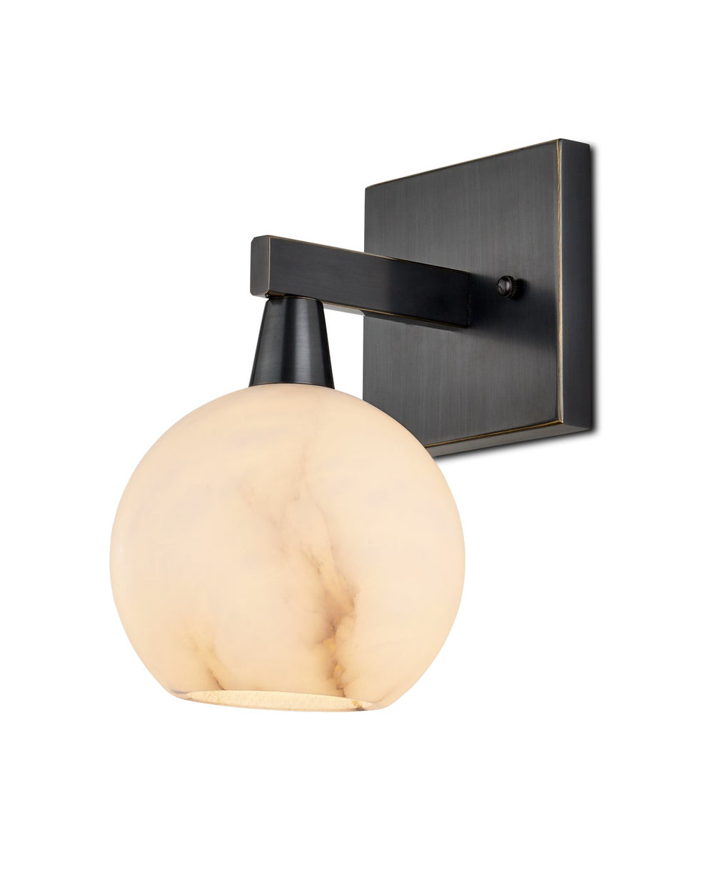Currey and Company - One Light Wall Sconce - Bombelles - Oil Rubbed Bronze/Natural- Union Lighting Luminaires Decor