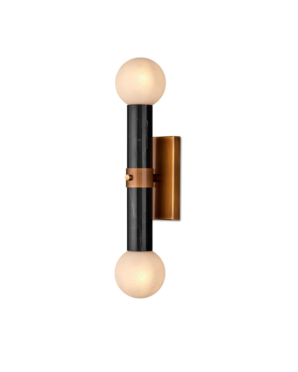 Currey and Company - Two Light Wall Sconce - Beatrix - Natural/Antique Brass/White- Union Lighting Luminaires Decor