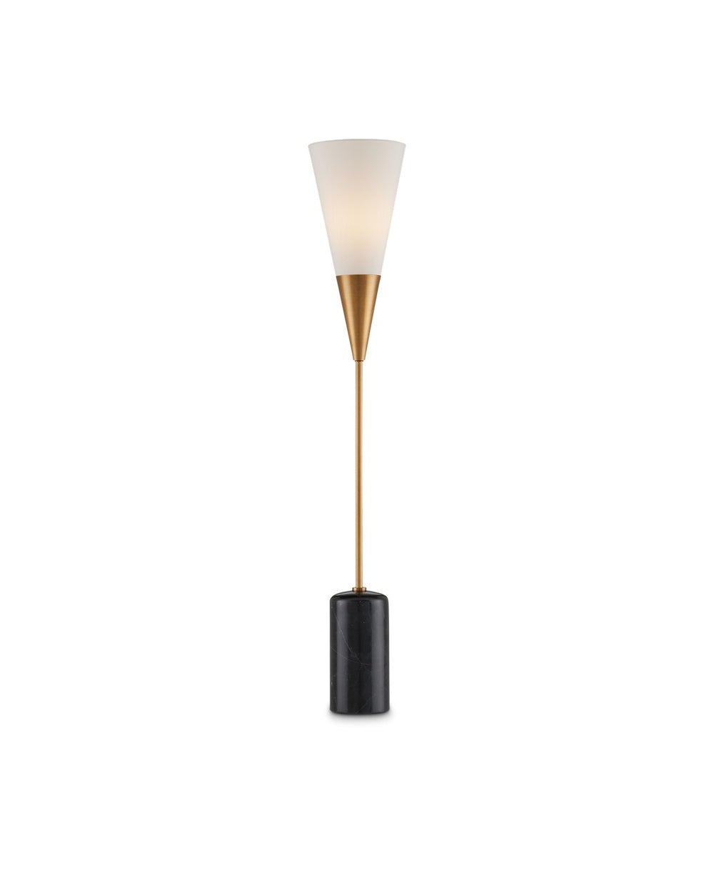 Currey and Company - One Light Table Lamp - Martini Collection - Brushed Brass/Natural- Union Lighting Luminaires Decor