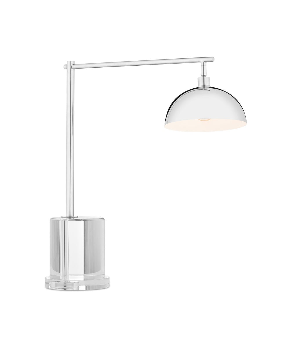 Currey and Company - One Light Table Lamp - Repartee - Polished Nickel/Clear- Union Lighting Luminaires Decor