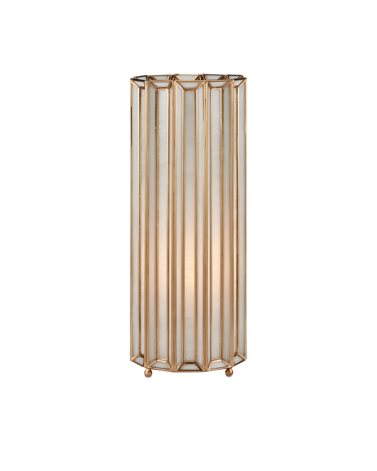 Currey and Company - One Light Table Lamp - Daze - White/Antique Brass- Union Lighting Luminaires Decor