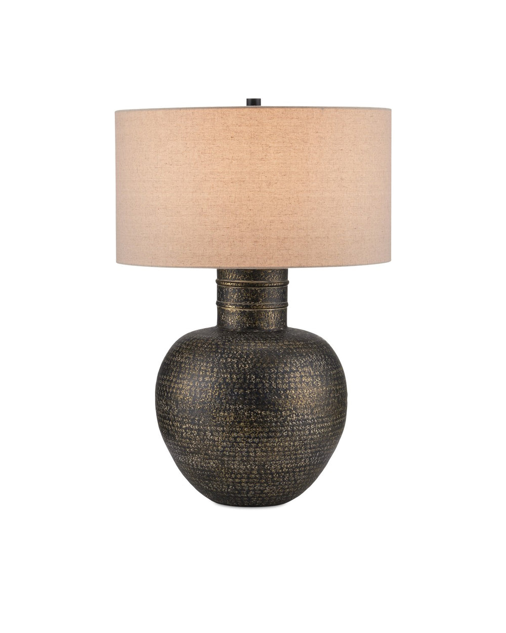 Currey and Company - One Light Table Lamp - Braille - Antique Brass- Union Lighting Luminaires Decor