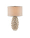 Currey and Company - One Light Table Lamp - Sugar Cube Collection - Ivory/Brown- Union Lighting Luminaires Decor