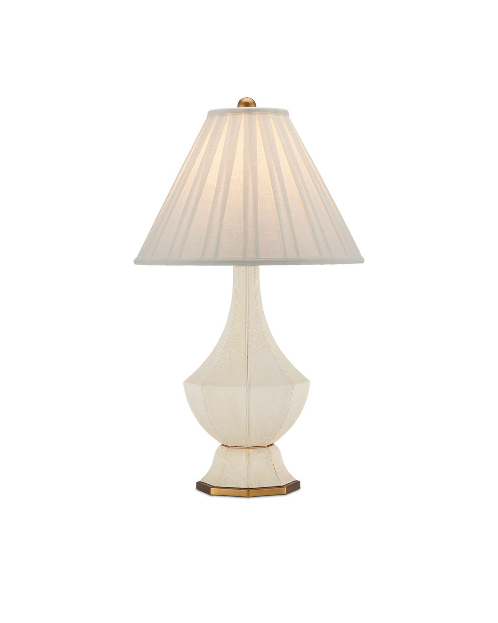 Currey and Company - One Light Table Lamp - Musetta - Beige/Antique Brass- Union Lighting Luminaires Decor