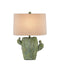 Currey and Company - One Light Table Lamp - Cactus Collection - Antiqued Green- Union Lighting Luminaires Decor