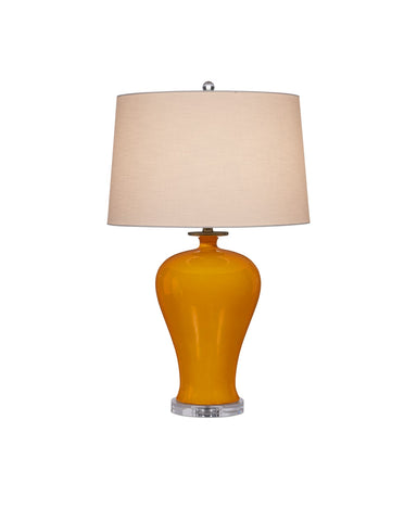 Currey and Company - One Light Table Lamp - Imperial Yellow/Clear/Natural Brass- Union Lighting Luminaires Decor